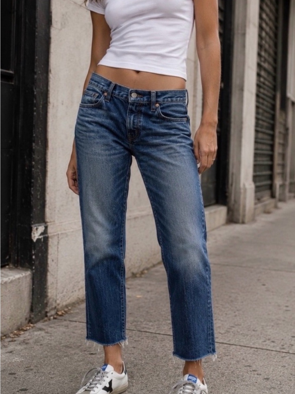 rag & bone Dre Low Rise Baggy Boyfriend Jeans Corinne Wash Raw Hem Size 24